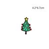 Parche de Tela Bordado por Computadora de Copo de Nieve de Dibujos Animados Combinación de Parche de Tela de Árbol de Navidad Muñeco de Nieve Calcetines Parche Decorativo Parche