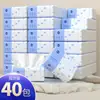 Papel Higiênico Manhua, Caixa Fechada com 40 Pacotes, Papel de Rosto Econômico para Uso Doméstico, Guardanapos, Pacote Grande, Papel Higiênico Espessado, Papel Higiênico