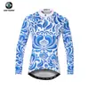 Ropa de Ciclismo de Otoño Xingheng Hoja para Mujer Nueva Ropa de Ciclismo Transpirable y Pantalones Ropa de Ciclismo Estampada Top Largo