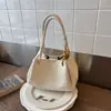 Nova Bolsa de Palha Tecida Artesanal Outono 2025 Bolsa de Mão Fashionável Bolsa de Ombro Único Transversal Elegante Bolsa Saco de Alto Valor para Mulheres