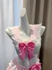 Top de tirantes rosa jacquard original hecho a mano de fin de temporada, estilo Lolita, sexy, pura lujuria, lencería sexy