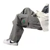 Estilo japonês cityboy Crock Calças Masculinas Moda Marca Pingente Reto Solto com bolso grande Ins High Street Casual Wide Leg Pants