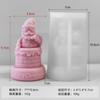 Jiahuimei - Molde de silicona para velas de aromaterapia de Papá Noel, diseño de chimenea de anciano, molde de plástico con forma de gota de yeso