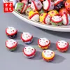 Cachecol Cerâmico, Gato de Cerâmica Flor de Cerejeira Contas Soltas, Contas Espaçadoras Gato da Sorte Pintado, Contas Soltas de Cerâmica, Joias Tecidas à Mão Atacado