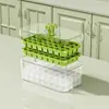 Molde para Cubitos de Hielo de Grado Alimenticio Tipo Prensa para Refrigerador Doméstico Caja de Almacenamiento para Cubitos de Hielo Fabricador de Cubitos de Hielo
