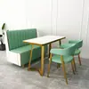 Celebridade da Internet Loja de Chá com Leite e Sobremesas Cadeira de Jantar Estilo Ins Assento de Parede para Restaurante Combinação de Mesa e Cadeira para Restaurante de Hambúrgueres Café