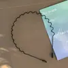 Diadema de Cero Presión para Mujer, Diadema Negra Ondulada, Diadema Invisible para Volumen Craneal Alto