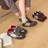 Zapatillas de Entrenamiento Alemanas con Estampado de Leopardo Retro para Mujer 2026 Otoño Temprano Nuevas Suela Fina Oculta para Aumentar la Altura Zapatillas de Carrera Zapatos Deportivos Casuales Punta Redonda