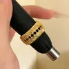 Anillo Ajustable de Café Dorado Hueco de Doble Capa Estilo Vintage, Moderno y Sencillo con un Diseño de Alta Gama, Versátil para el Uso Diario, También como Accesorio para Aretes