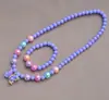 2026 Borboleta Novo Estilo Infantil Desenho Animado Fofo Princesa Conjunto de Colar e Pulseira Conjunto de Joias Coração de Menina Presente