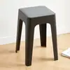 Taburete de Plástico Engrosado para Uso Doméstico, Extra Grueso, Moderno y Simple, Apilable, Cómodo para Estar Sentado Largo Tiempo, Taburete Alto Redondo, Banco