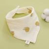 Babeiro de Muslin, Toalha Quadrada de Gaze com Botões de Pressão, Toalha Quadrada Pequena para Bebê de Creche, Toalha Triangular de Gaze de Quatro Camadas Anti-Vômito
