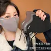 Máscara Térmica de Veludo Plus Outono e Inverno de Alto Valor à Prova de Vento e Frio para Ciclismo ao Ar Livre Máscara Facial Tridimensional Respirável