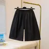 2026 Verão Novos Shorts Casuais Slimming de Cintura Alta Soltos Versáteis Elásticos para Mulheres Calças de Cinco Pontos