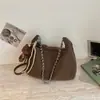 Bolsa de Grande Capacidade Feminina 2026 Nova Outono Retrô Versátil Bolsa Transversal Toque de Luxo Corrente Ombro Único Bolsa Dumpling