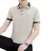 2026 Nueva Camisa Polo de Verano Versátil con Cuello y Mangas Cortas para Hombre con Bordado Moderna Ajustada de Media Manga para Hombre
