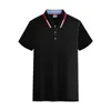 Camiseta polo masculina de manga curta com gola para o verão, uniforme de equipe com logo estampado para campanhas publicitárias e camisetas culturais personalizadas