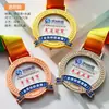 Medalla de Cristal Competición de Maratón Campeón Infantil Medalla de Oro Honor Estudiante Placa Metálica