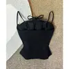 88846 Estilo Chica Caliente Tirante de Cuerda Top Corto tipo Camisola de Vacaciones para Mujer, Adelgazante y Elegante