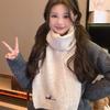 Bufanda de punto bordada de cachorro estilo japonés para mujer, otoño e invierno, para estudiante, ciclismo, cálida, combinable, de cachemira, para pareja, para hombre