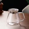 Cafetera de Vidrio de Borosilicato para Preparación Manual, Cafetera para Compartir con Forma de Nube, Gran Capacidad para Uso Doméstico, Resistente a Altas y Bajas Temperaturas, Taza de Café con Mango de Madera