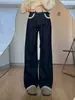 Jeans con forro de polar para mujer, nuevo estilo otoño e invierno, talla grande, adelgazantes, de cintura alta, para cuerpo tipo pera, con bloques de color, pantalones de largo completo