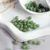Jade Hetian Natural Material Ruso Jade Verde Flor de Loto Raíz de Loto Cuentas Espaciadoras Pulsera DIY Hilo Accesorios Joyería Hecha a Mano con Cuentas