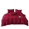 Conjunto de Casamento de Luxo 100S Quatro Peças Lençol Vermelho Colcha Alegria de Recém-Casados Capa de Edredom de Casamento Roupa de Cama para Casamento de Jovens