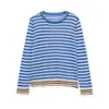 Moda Casual de Punto Rayado de Venta Caliente Europea y Americana Transfronteriza en Aliexpress