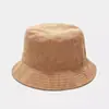 Nuevo Sombrero de Pescador de Pana Estilo Coreano para Mujer, Otoño e Invierno, Sombrero de Cubo Adelgazante y Versátil, Pequeño Fedora Vintage Elegante, Suministro Directo del Fabricante