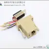 Conector de conversão de cabeça de conector de computador DB9pin para rj11 RJ11 para 9 fêmea