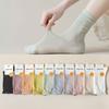 Meias Femininas de Cano Médio, Algodão Puro Fino, Antibacterianas, Malha Respirável, Meias Empilháveis, Meias Longas Coloridas JK, Estilo Versátil, Absorventes de Suor