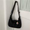 Estilo Coreano Ins Bolsa Dumpling Versátil Bolsa Transversal Casual Artística Feminina 2025 Nova Bolsa de Ombro Mori de Nylon Moderna