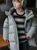 Chaqueta de plumas de longitud media para niños 2025 Nuevo estilo coreano Chaqueta de plumas gruesa para niño Chaqueta de invierno de plumas de pato