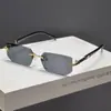 Gafas de Sol Frameless Sven de Marco Pequeño de Moda Gafas Personalizadas de Corte de Borde para Fotografía Callejera Gafas de Sol de Color Gelatina Transfronterizas Europeas y Americanas
