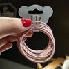 Paquete de 10 Prácticas Bandas de Goma Delgadas Combinables Cuerda Básica para el Cabello Color Caramelo Anillo para el Cabello Cuerda Coreana para el Cabello Accesorios para el Cabello Tocado para Mujer