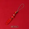 Atacado Mineral Cru Natural Alto Teor Cinábrio Vermelho Imperial Amuleto da Sorte Corrente para Celular Pingente Chaveiro Acessório para Bolsa