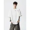 Camiseta Masculina Bordada de Manga Curta com Bolsos para Estudantes, Estilo High-Style 2026, Top de Design High-End, Nova Coleção de Verão