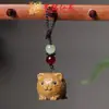 Sândalo Dourado Nova Versão dos Doze Signos do Zodíaco Pingente para Celular Pingente de Madeira para Bolsa Chaveiro Argola Lembrancinha