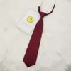 Algodón Poliéster Perezoso JK Corbata Pequeña Libre Negro Rojo Vino Azul Marino Color Sólido Coreano Mezclado Estudiante Básico Uniforme Escolar Clase