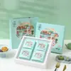 Caja de Pasteles de Luna Precio Especial Festival de Medio Otoño, Caja de Regalo Suave de Alto Rendimiento, 4 Pasteles de Luna, 6 Pasteles de Luna Caja de Regalo al por Mayor, Caja Suave