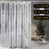 Fabricantes fornecem cortina de chuveiro PEVA 3D transparente 3 ímãs à prova d'água à prova de mofo divisória de banheiro haste telescópica sem perfuração