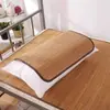 Esteras Refrigerantes de Bambú y Ratán para Verano, un Par de Fundas Refrigerantes para Almohada, Almohada Grande de Seda de Hielo para Adultos, Esterilla Individual de Bambú para Almohada, Funda para Almohada