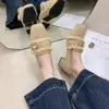 Zapatos de tacón grueso de punta cuadrada estilo coreano de moda para mujer, nuevos de otoño, sin cordones, de tacón medio, corte bajo, zapatos para ir al trabajo para mujer