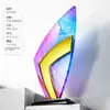 Espelho de Formato Especial Metal Cor de Cristal Impresso Troféu Personalizado Criativo Prêmios de Reunião Anual da Empresa Prêmios de Incentivo para Funcionários Notáveis