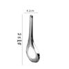 Colher chata de aço inoxidável 304 espessa para uso doméstico colher chinesa retrô cabeça quadrada colher de comer colher vertical logo