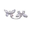 Anillo de Mariposa Ajustable Estilo Coreano, Anillo de Circonita Creativo de Nicho Simple y Versátil