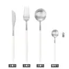 Juego de cubiertos de acero inoxidable 304 para café, tenedor, cuchara y palillos de cuatro piezas, cuchillo, tenedor y cuchara, juego de cubiertos occidentales, regalo