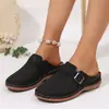 Zapatillas de Mujer de Gran Tamaño para Comercio Exterior Transfronterizo 2025 Verano Nuevas Estilo Europeo y Americano Punta Cerrada Metalizadas Huecas Zapatos de Mujer Talla 43 Deseo