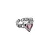 Anillo de apertura de amor de cristal de alta calidad para mujer, estilo frío, moda, tendencia, Internet, celebridad, luz, lujo, nicho, exquisito anillo